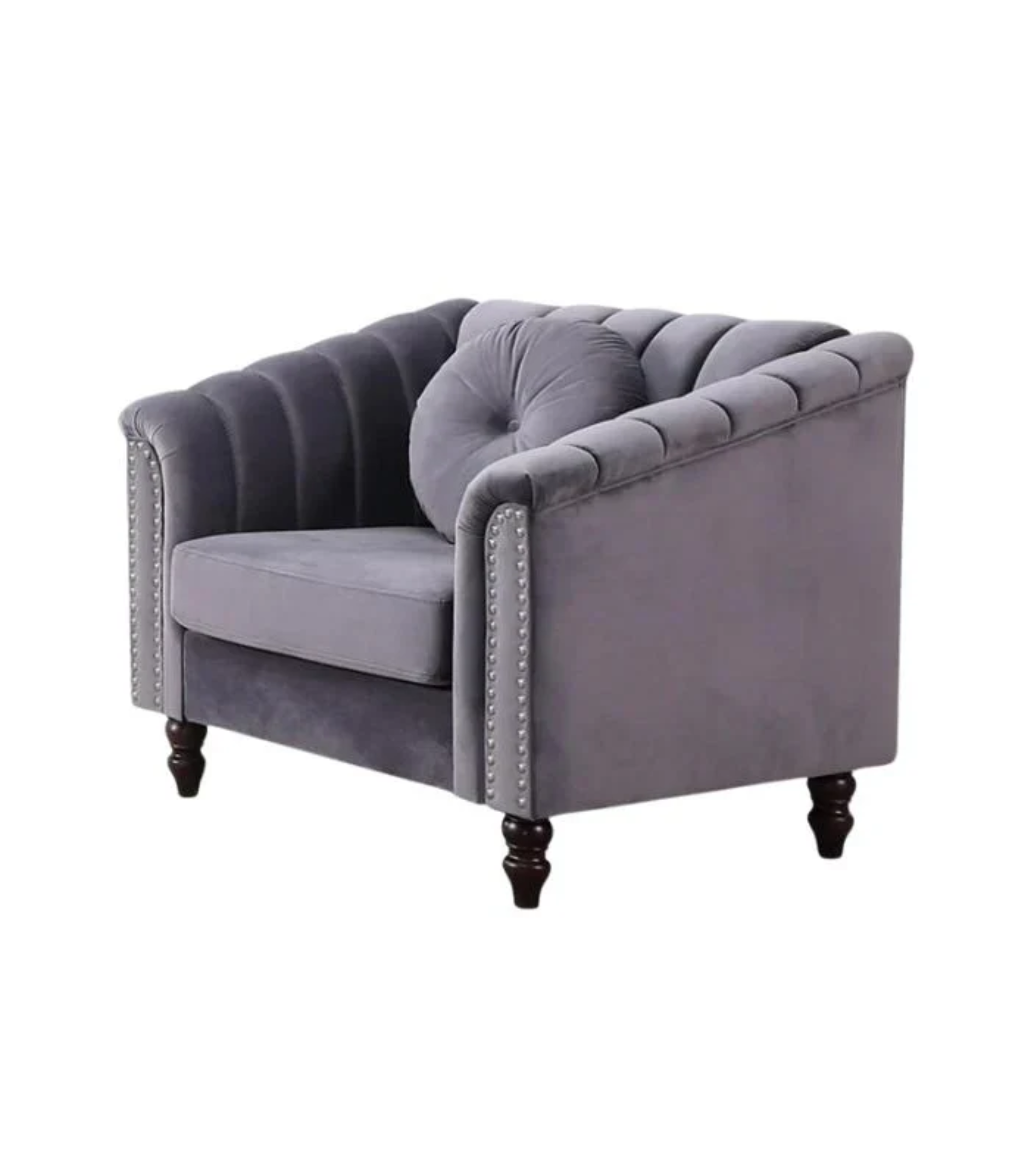 Gray Velvet Sofa Set - 8088 - Royal Living Furniture
