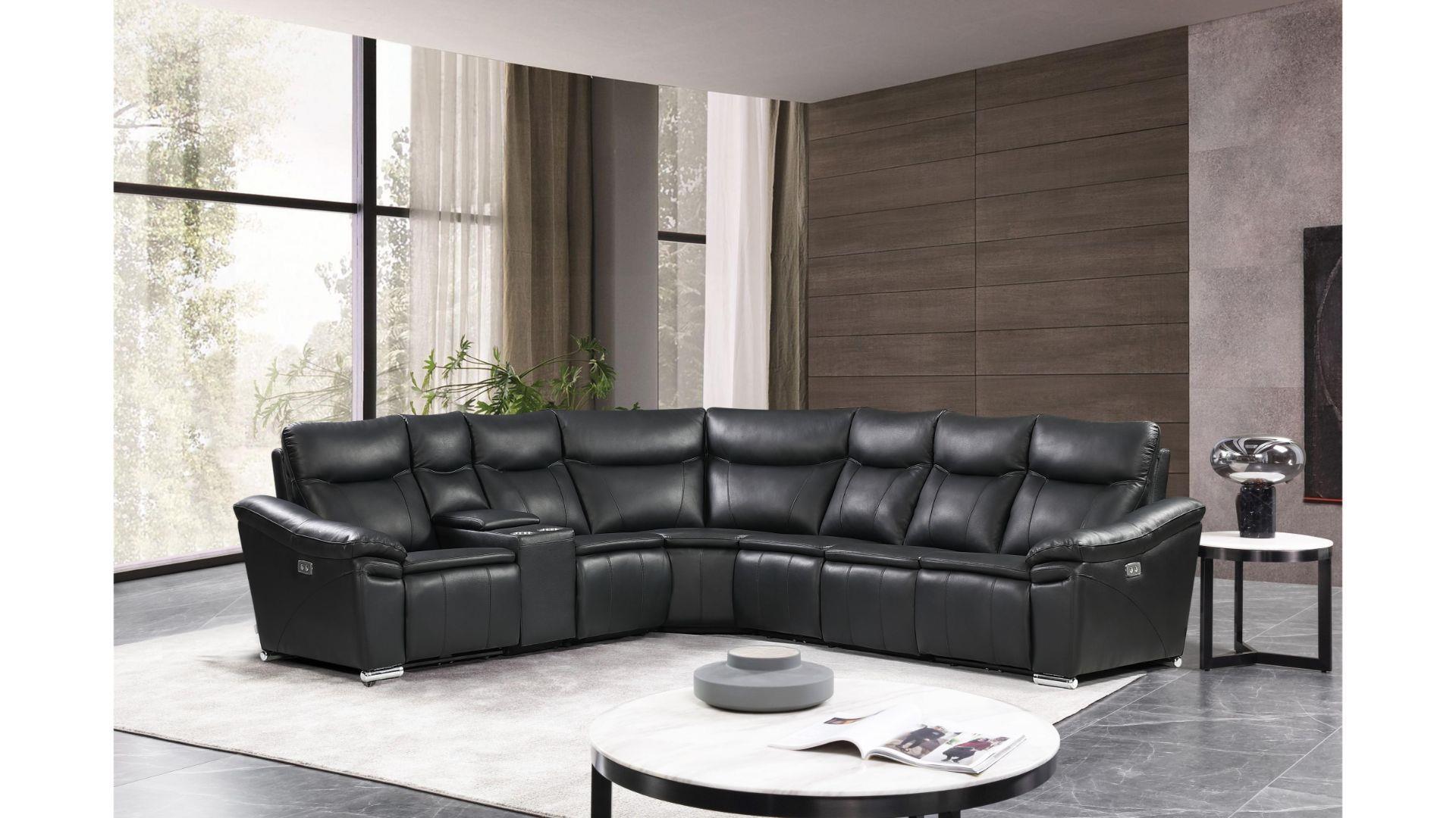 Eliana Luxury Leather Recliner Sectional - Royal Living Furniture