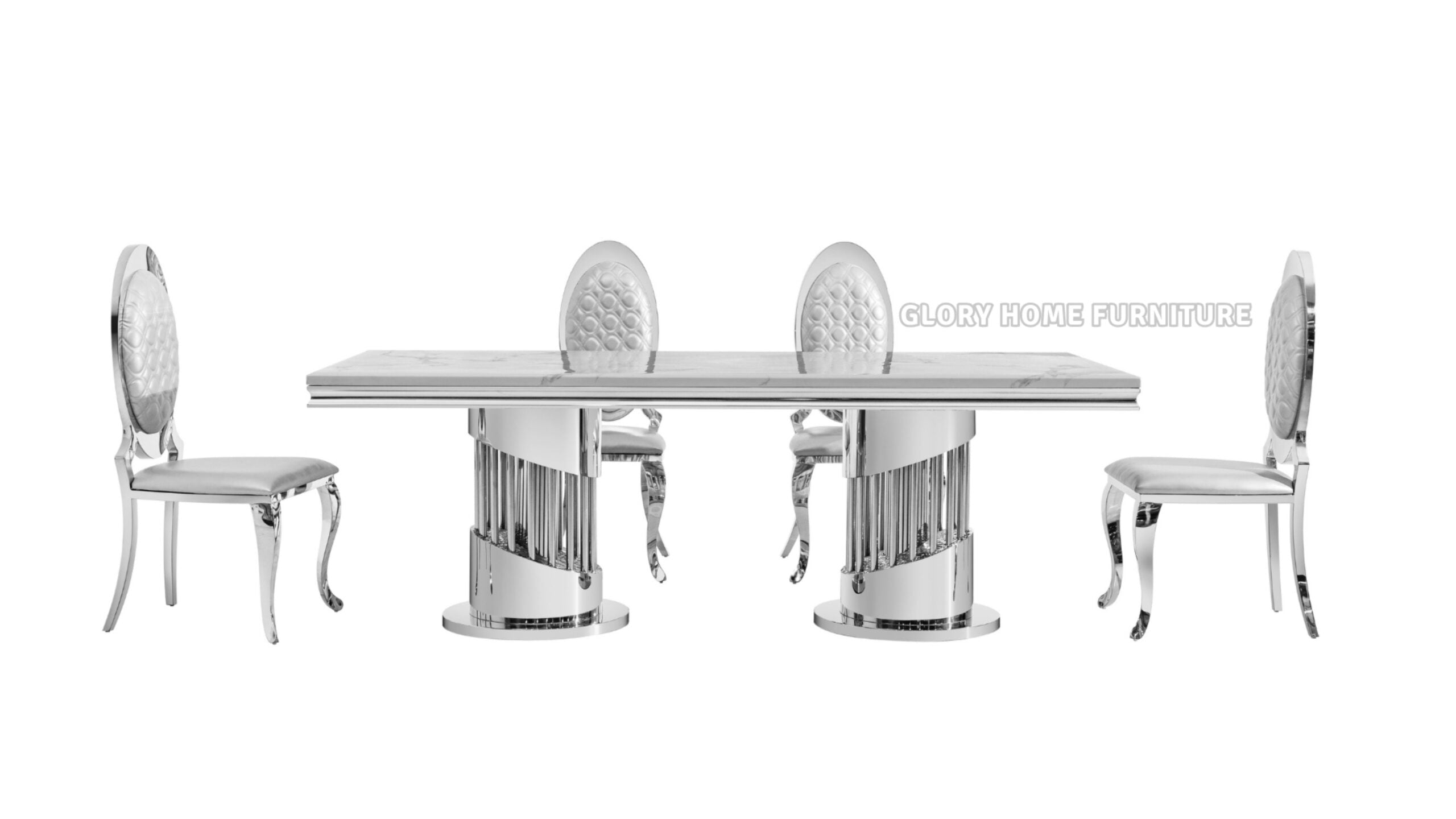 Empire Silver Dining Tables - Royal Living Furniture