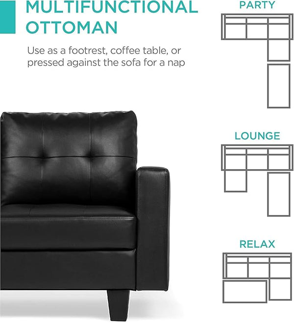 Lina Sectional Sofa with Ottoman - Royal Living Furniture