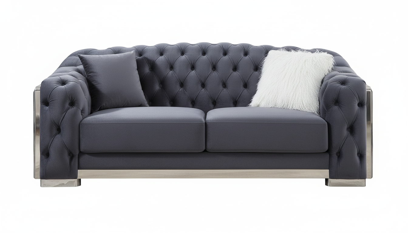 Franco Velvet Tufted Sofa Set - GL 6317 - Royal Living Furniture