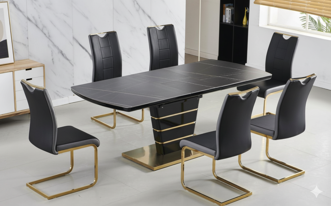 Ryan - Sleek Silhouette 7Pc Dining Set - Royal Living Furniture