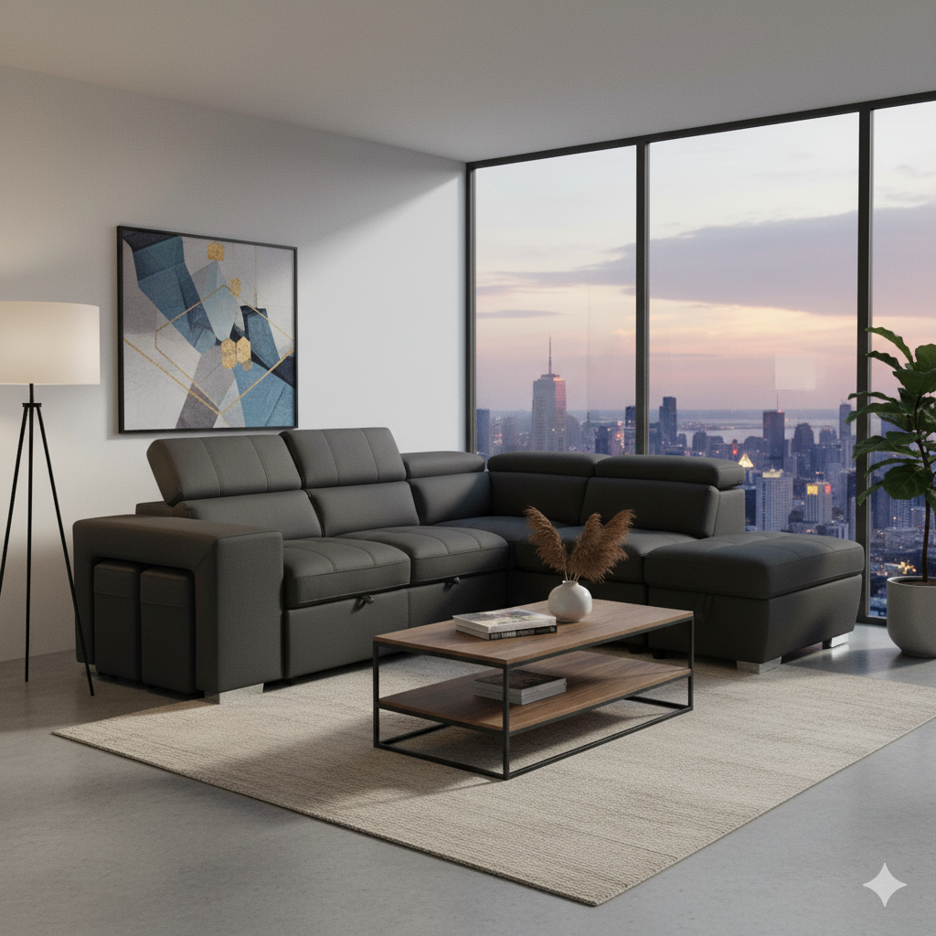Positano Microfiber Sectional Sofa - Royal Living Furniture