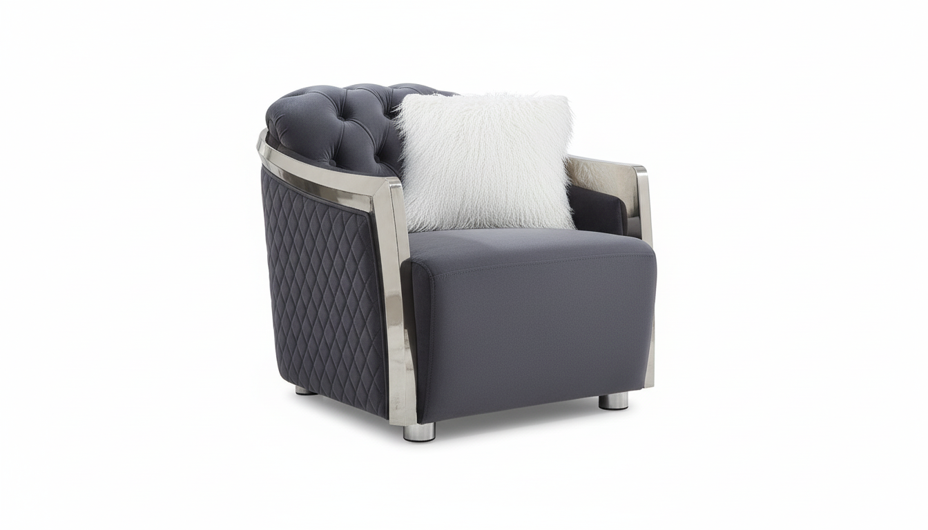 Franco Velvet Tufted Sofa Set - GL 6317 - Royal Living Furniture