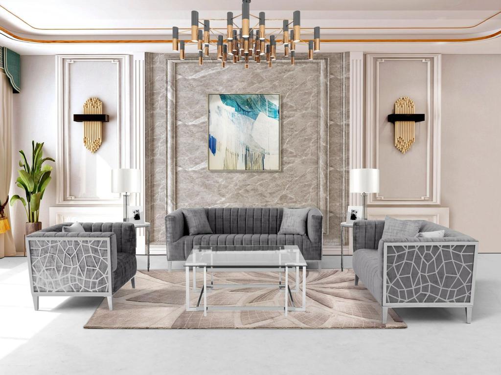 Honeycomb Sofa Set - Royal Living Furniture