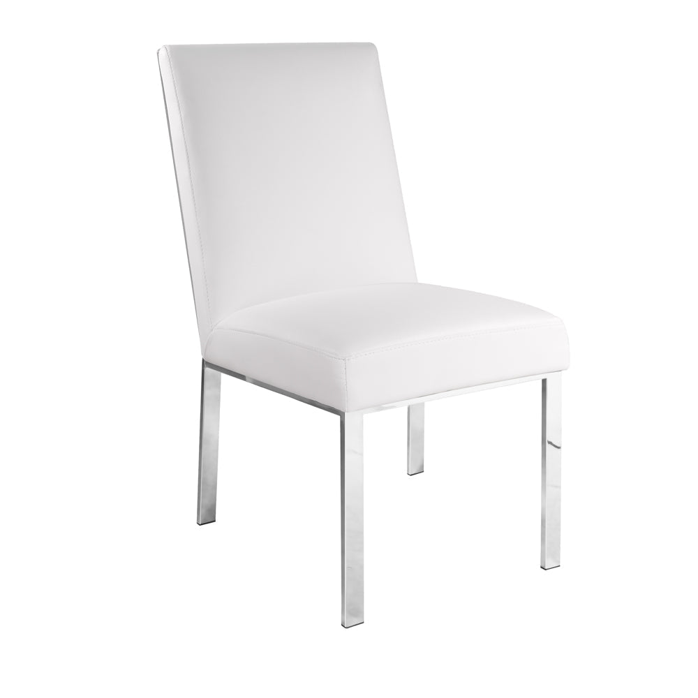 Gloria White & Silver Dining Chairs - Royal Living Furniture