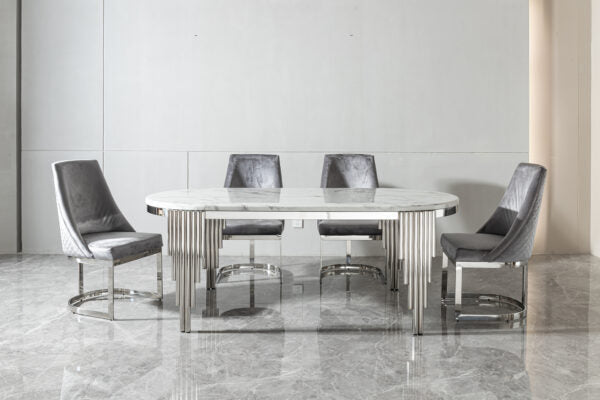 Leslie White Dining Tables - Royal Living Furniture