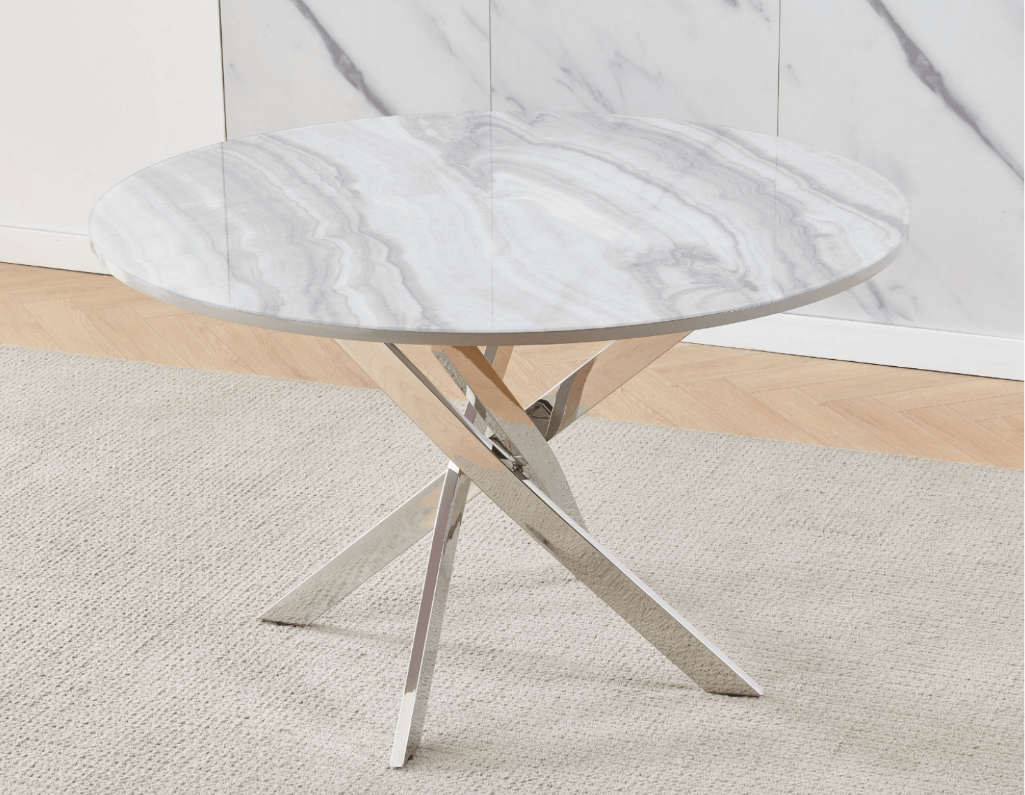 Granite Round Dining Table Set - Royal Living Furniture