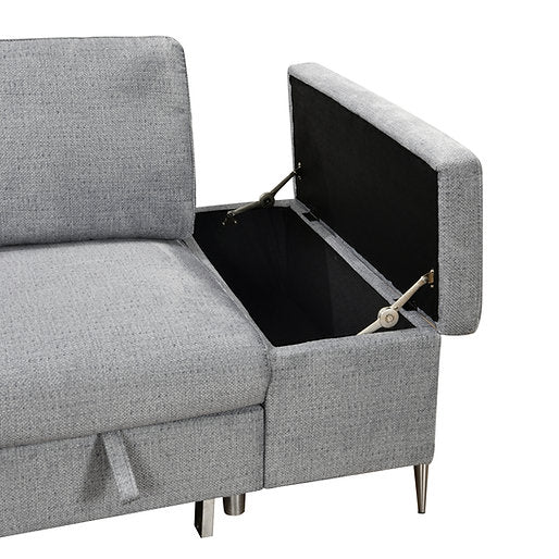 LHF Sofabed Sectional Grey Fabric - IF 9022 - Royal Living Furniture