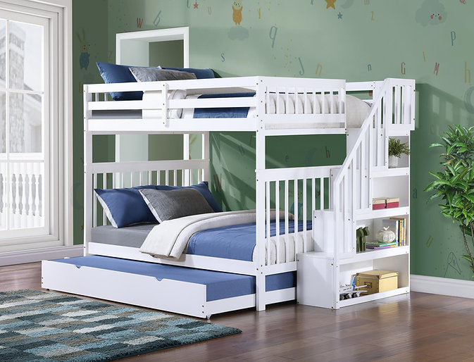 Bunk Bed White-B 1857 - Royal Living Furniture