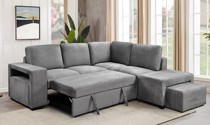RHF Sofabed Sectional Grey Fabric - IF 9035 - Royal Living Furniture