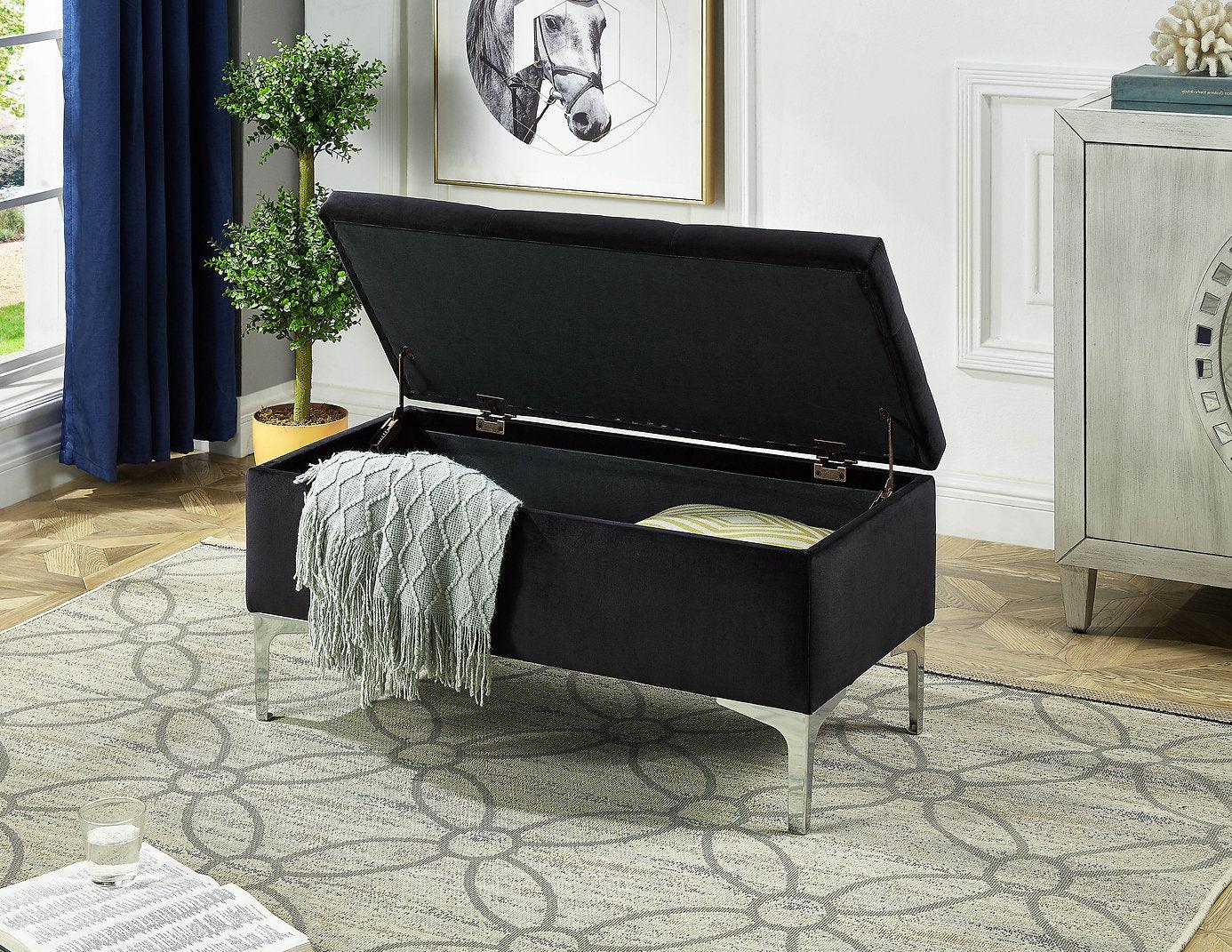 Stylish Velvet Storage Bench - IF-6255-6256-6257 - Royal Living Furniture