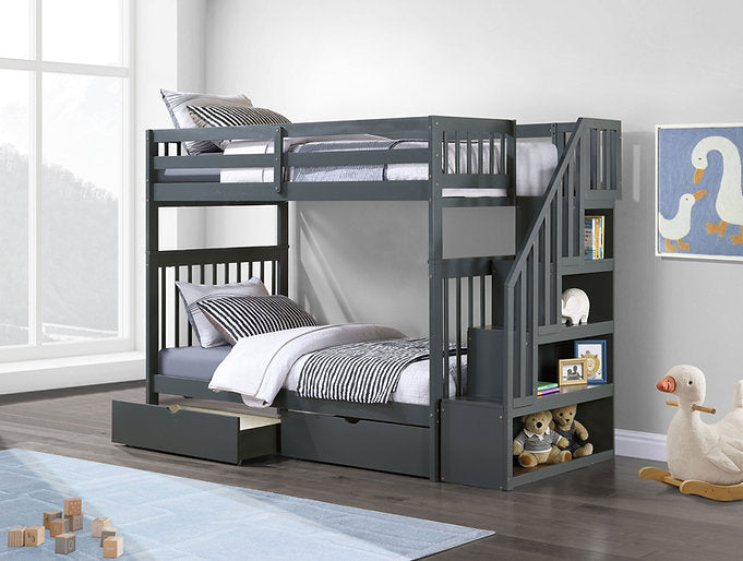 Bunk Bed Grey-B 1846 - Royal Living Furniture