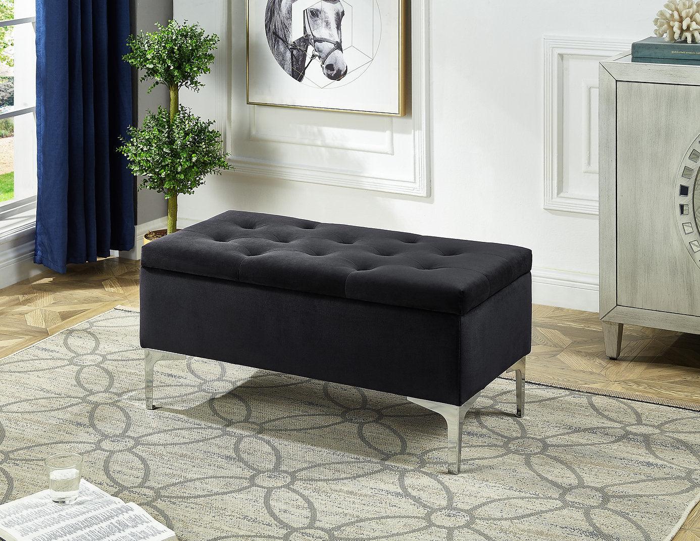 Stylish Velvet Storage Bench - IF-6255-6256-6257 - Royal Living Furniture
