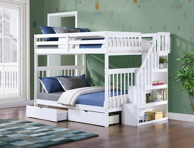 Bunk Bed White-B 1857 - Royal Living Furniture