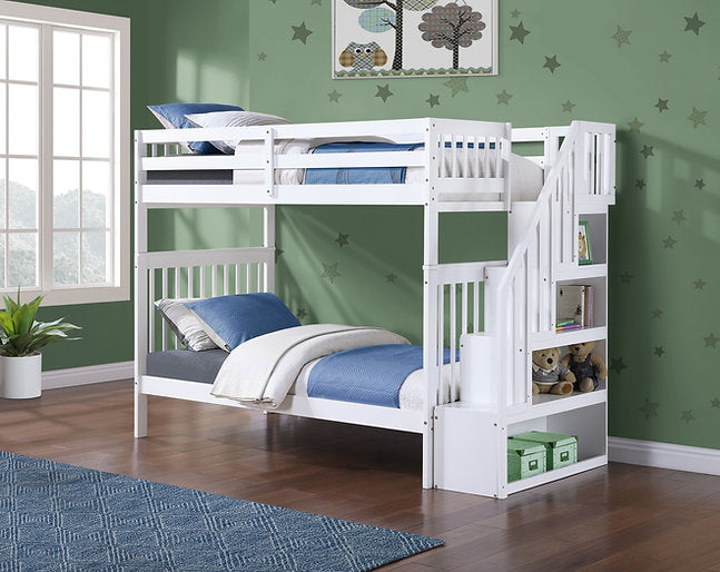 Bunk Bed White -B 1847 - Royal Living Furniture