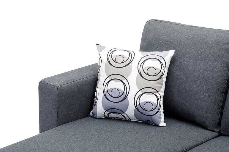 Sectional W/Reversible Chaise Grey Fabric - IF 9325 - Royal Living Furniture