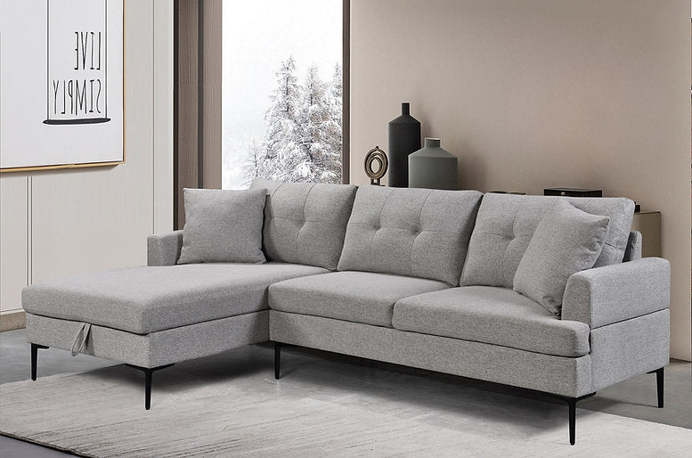 LHF Sectional Grey Fabric - IF 9060 - Royal Living Furniture