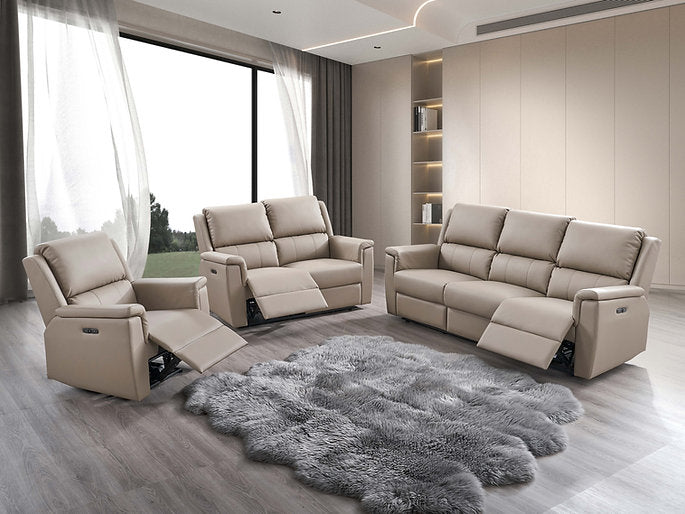 Sofa Set Recliner Stone PU - IF 8150 - Royal Living Furniture