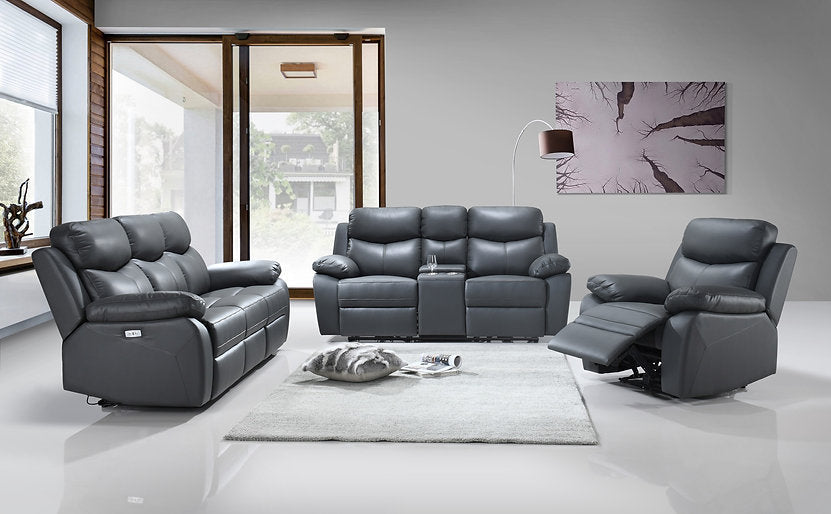 Sofa Set Recliner Grey Leather Match- IF 8121 - Royal Living Furniture