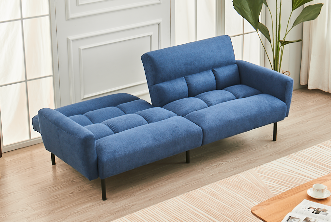 Klik Klak Sofa Bed Blue Fabric - IF 8040 - Royal Living Furniture