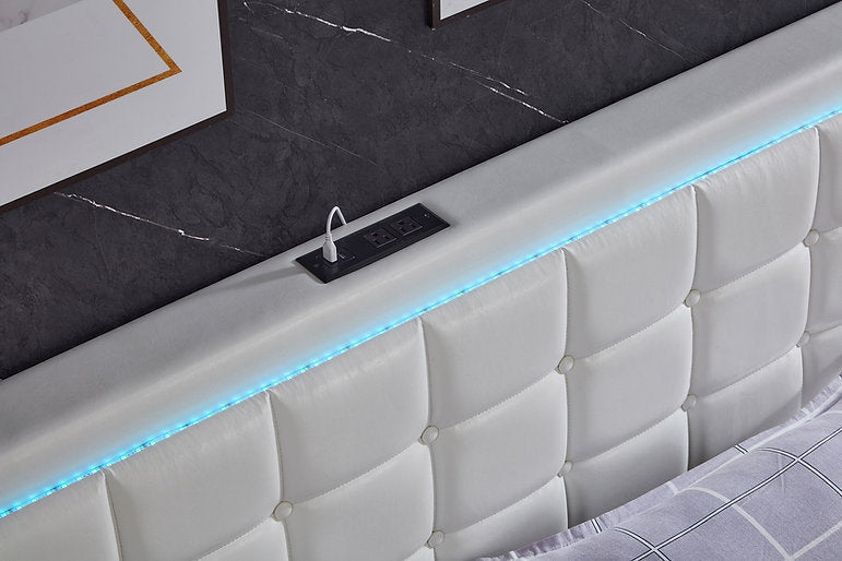 Bed White-IF 5402 - Royal Living Furniture