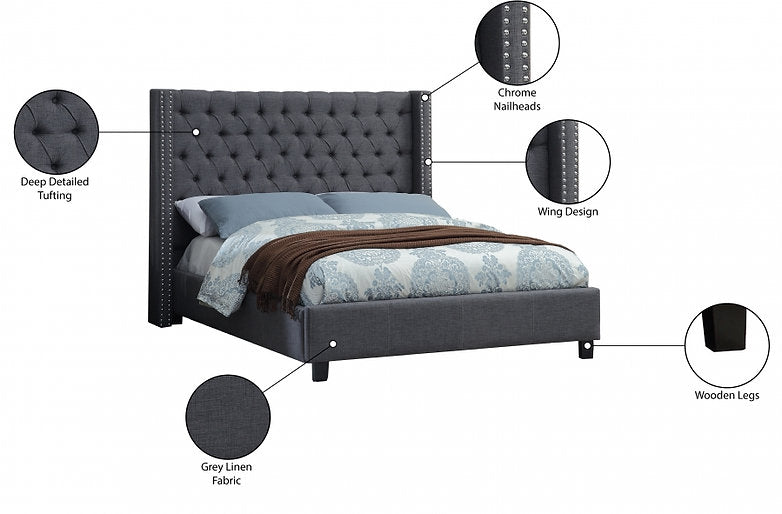 Bed Black-IF 5897 - Royal Living Furniture