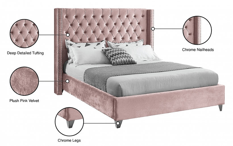 Bed Pink-IF 5895 - Royal Living Furniture