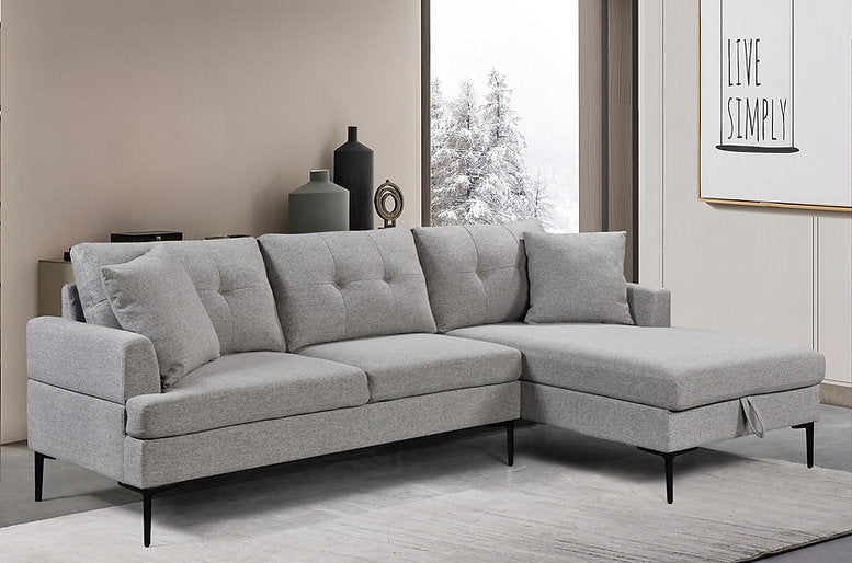 RHF Sectional Grey Fabric - IF 9061 - Royal Living Furniture