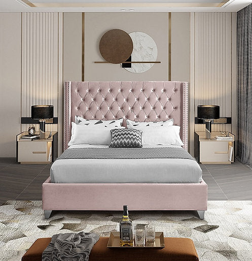 Bed Pink-IF 5895 - Royal Living Furniture
