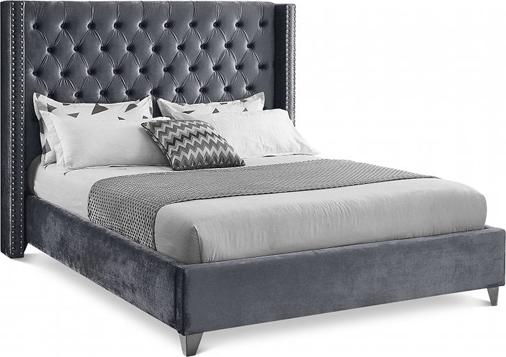 Bed Grey-IF 5890 - Royal Living Furniture