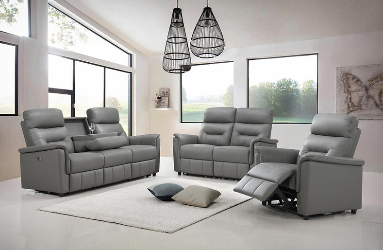 Sofa Set Recliner Grey Leather Match- IF 8141 - Royal Living Furniture