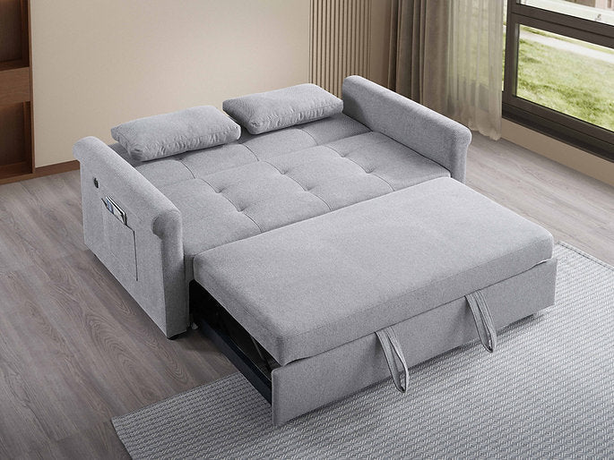 Sofabed (Medium) Grey Fabric - IF 9045 - Royal Living Furniture