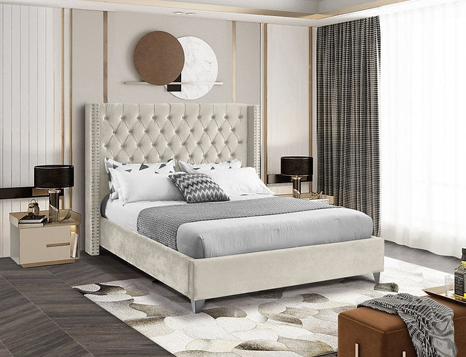 Bed Creme Beige-IF 5892 - Royal Living Furniture
