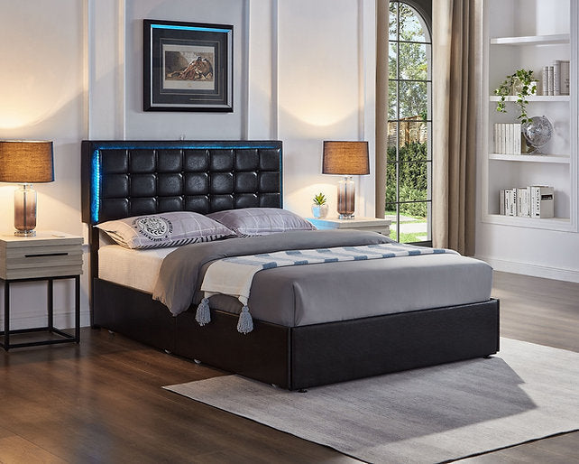 Bed Black-IF 5400 - Royal Living Furniture