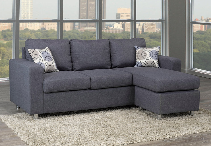 Sectional W/Reversible Chaise Grey Fabric - IF 9325 - Royal Living Furniture