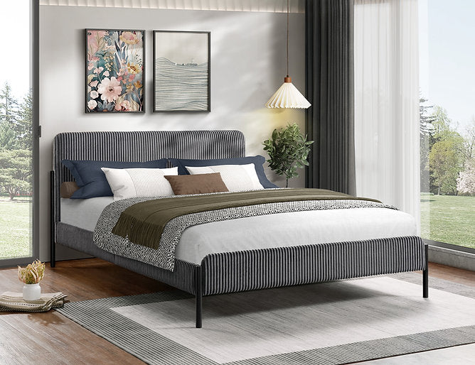 Bed Grey-IF 5587 - Royal Living Furniture