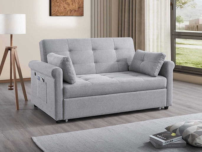 Sofabed (Medium) Grey Fabric - IF 9045 - Royal Living Furniture
