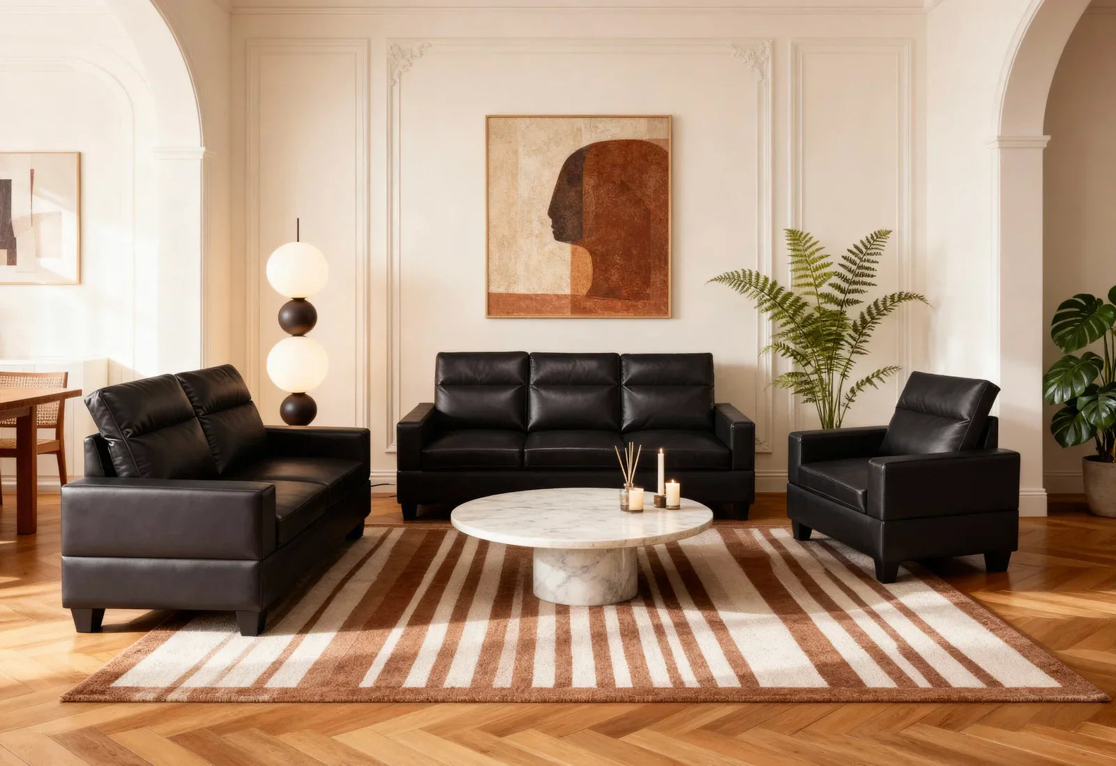 Sofa Set Brown - 1106 - Royal Living Furniture