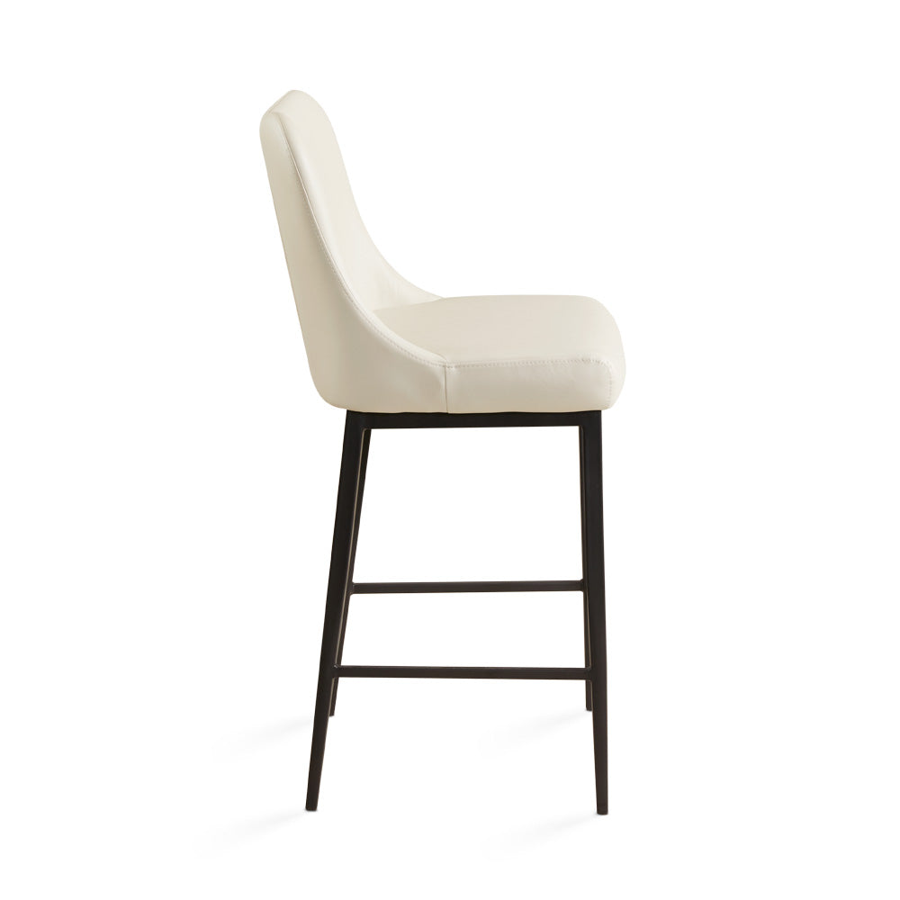 Maverick Counter Chair: Taupe Leatherette - Royal Living Furniture