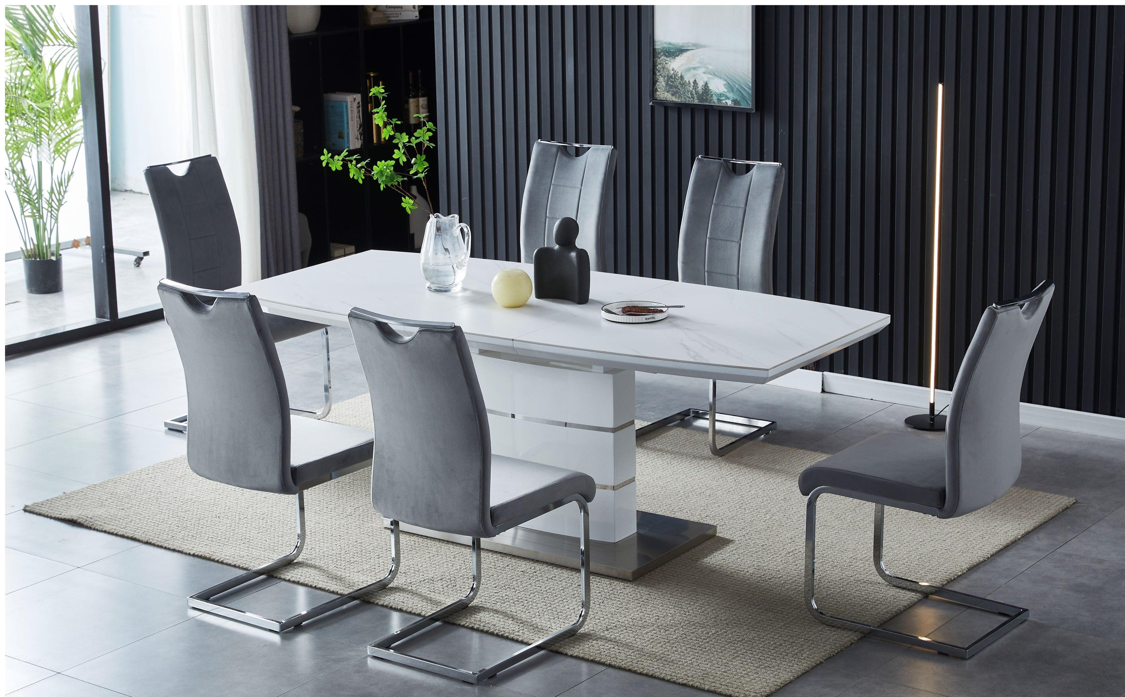 Owen - 7Pc Lacquer Dining Set - Royal Living Furniture