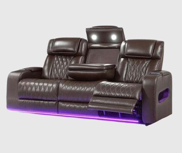 Brown Power Reclining Sofa Set - 2427 - Royal Living Furniture
