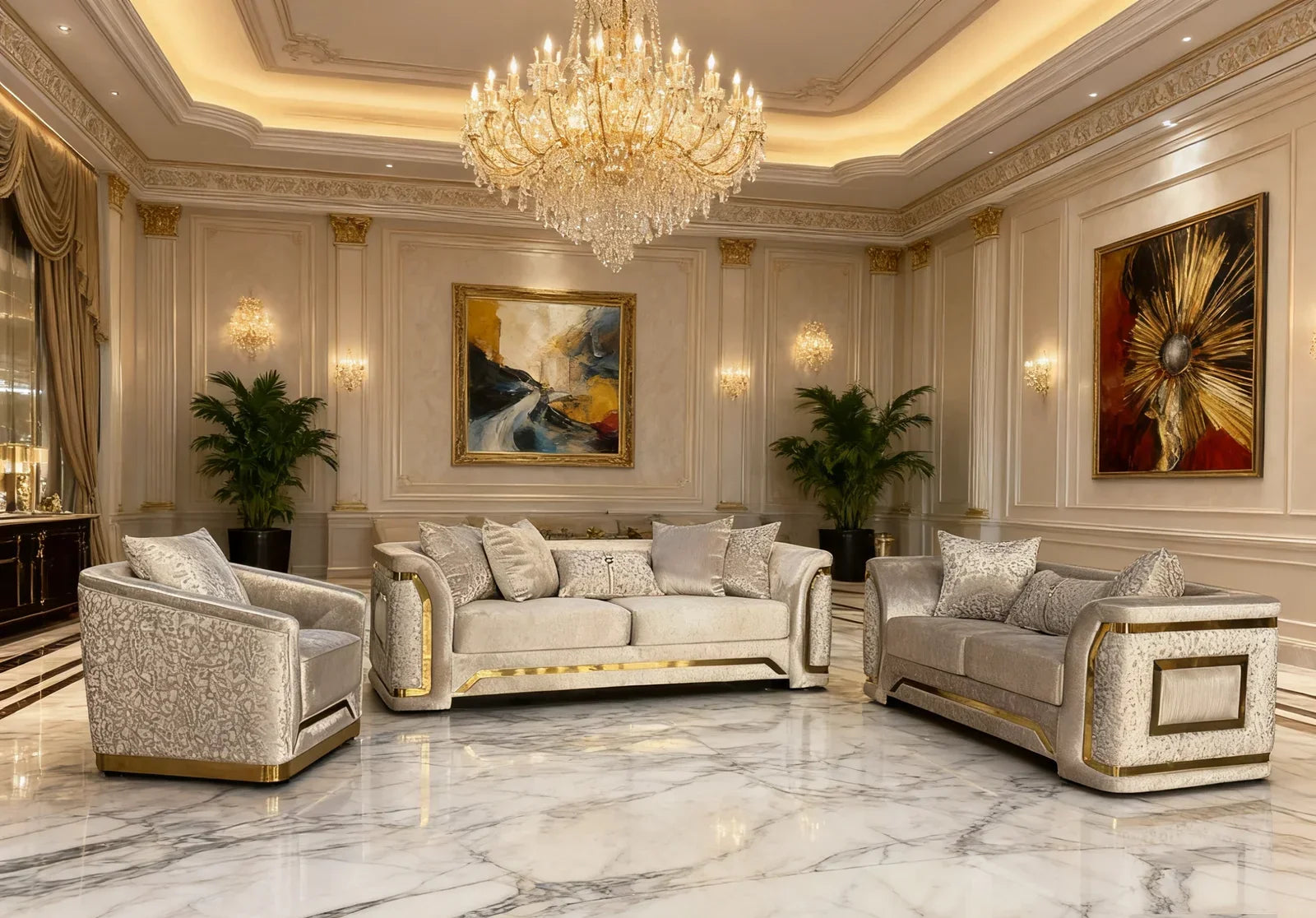 Sofa Set - 407 - Royal Living Furniture