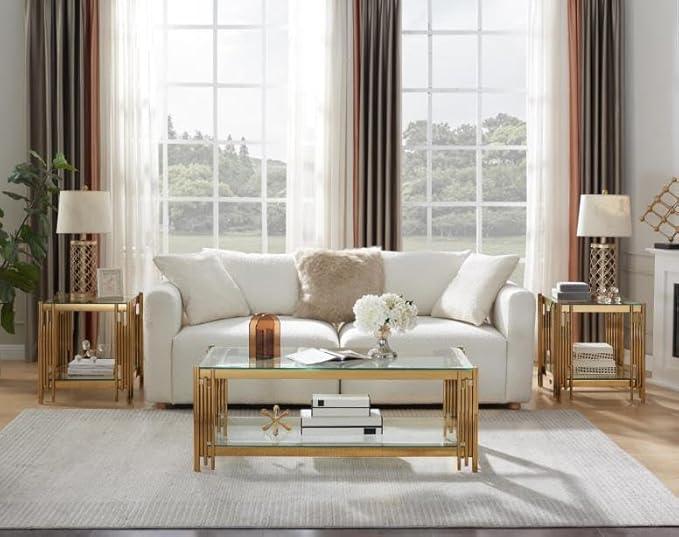 Ethan - Clear Glass Coffee Table - Royal Living Furniture
