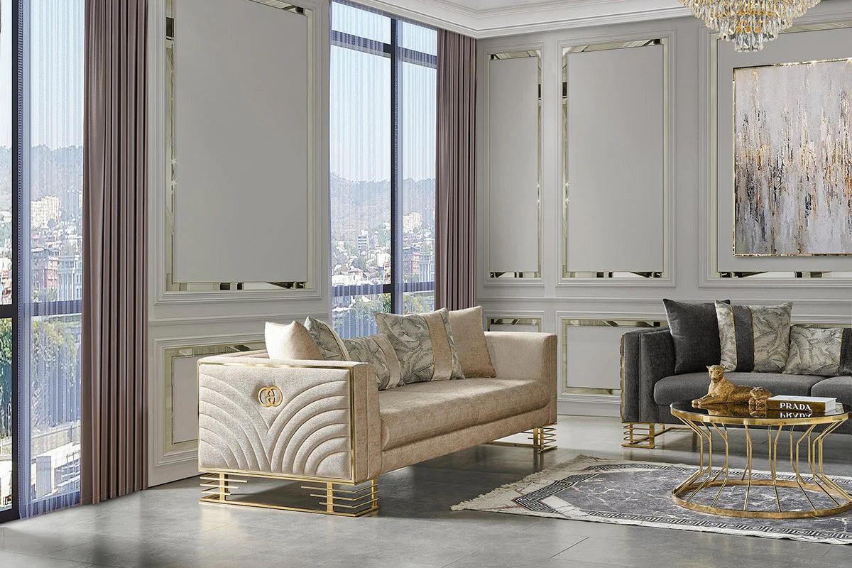 Medusa Velvet Luxury Sofa Set - Royal Living Furniture