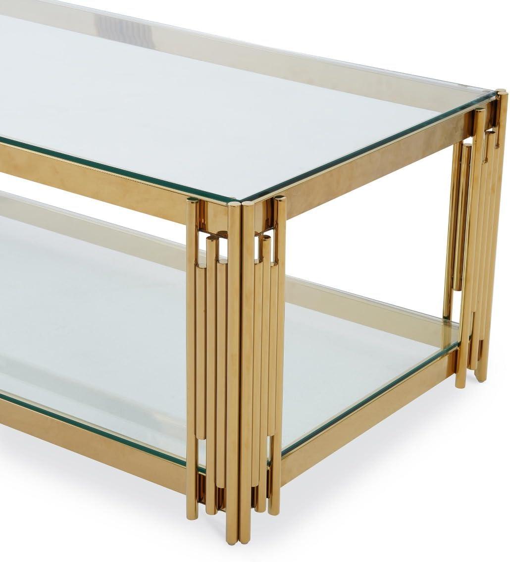 Ethan - Clear Glass Coffee Table - Royal Living Furniture