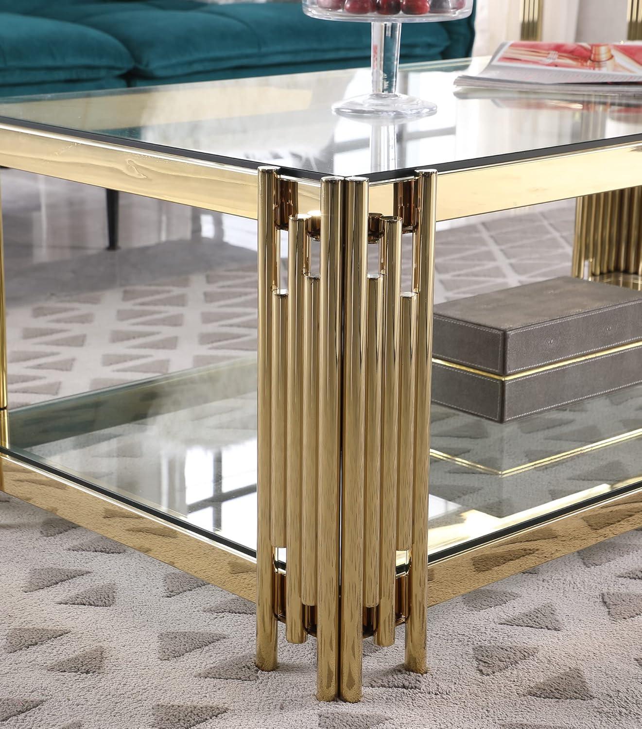 Ethan - Clear Glass Coffee Table - Royal Living Furniture