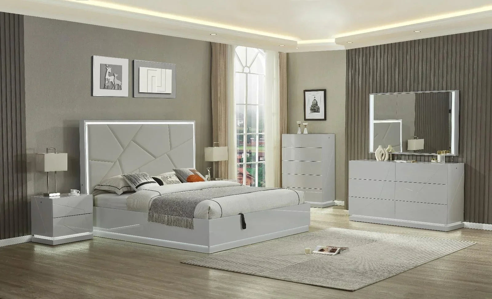 Bedroom Set - 9721 - price same as taylor colour gray - Royal Living Furniture