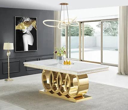 Audi Marble Dining Set - Royal Living Furniture