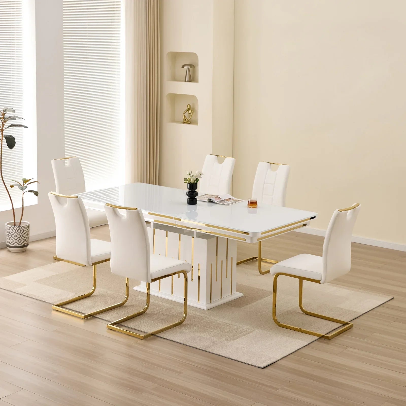 Dining Table/6 Chairs - 1240 - Royal Living Furniture